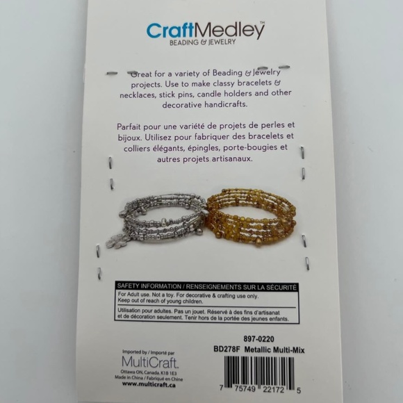 🆕 NEW Metallic Glass Seed Beads Perles en verre métalliques (3 Sizes Included) - Picture 5 of 5